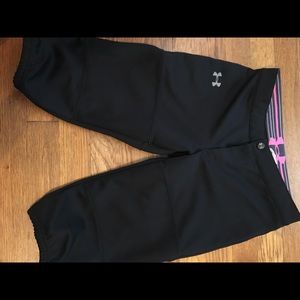 Black Two Pocket Under Armor Softball Pants